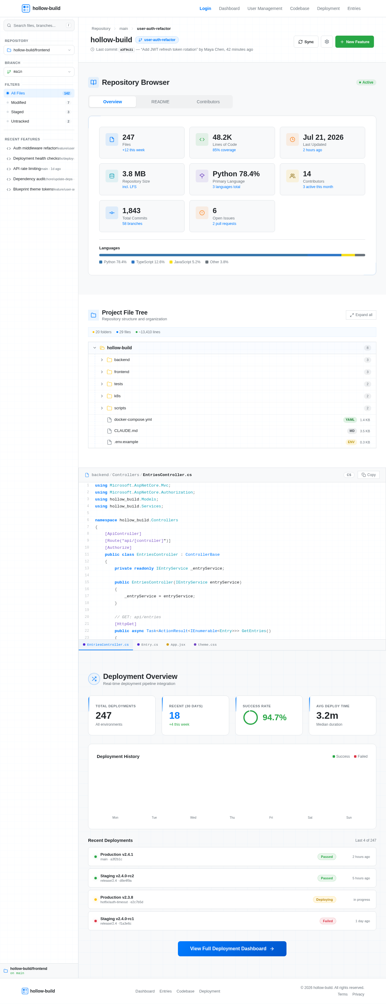 Codebase design preview