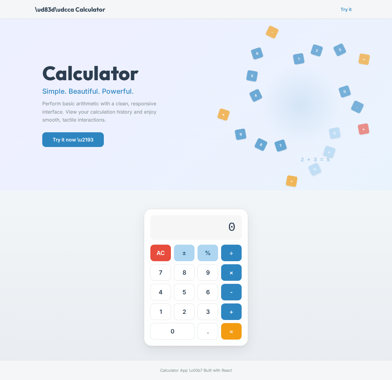 Calculator design preview