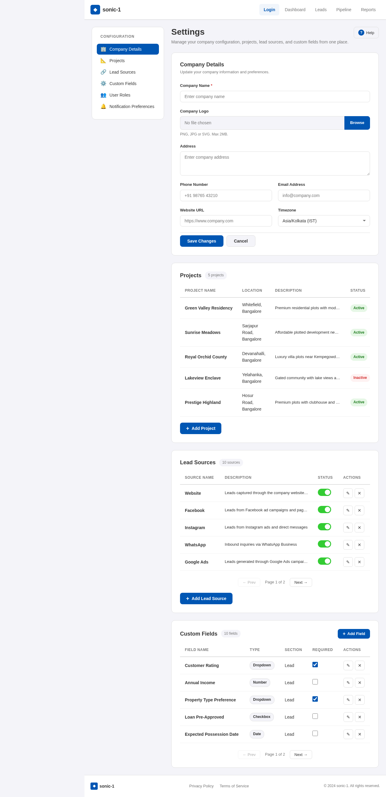 Settings design preview