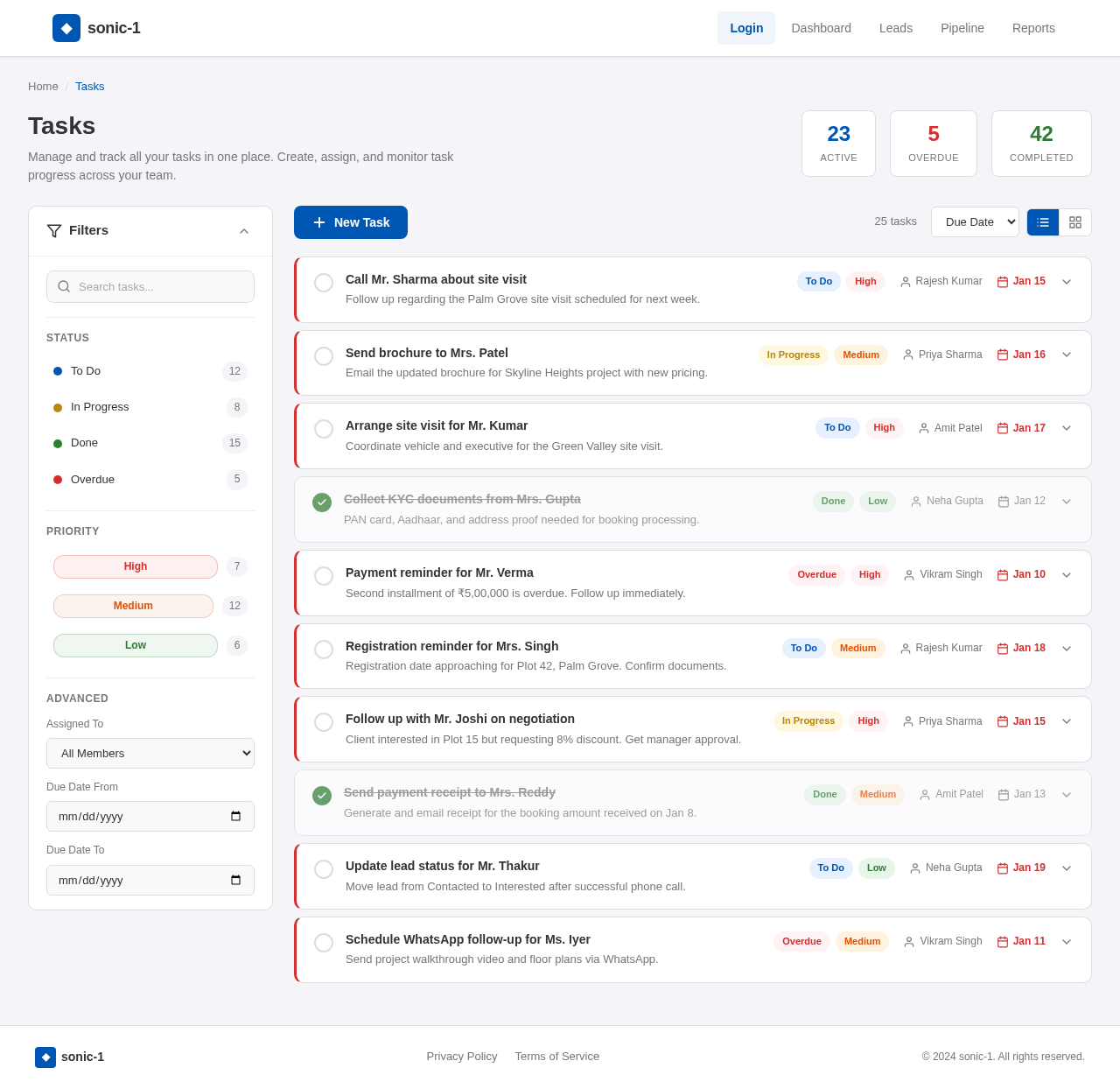 Tasks design preview