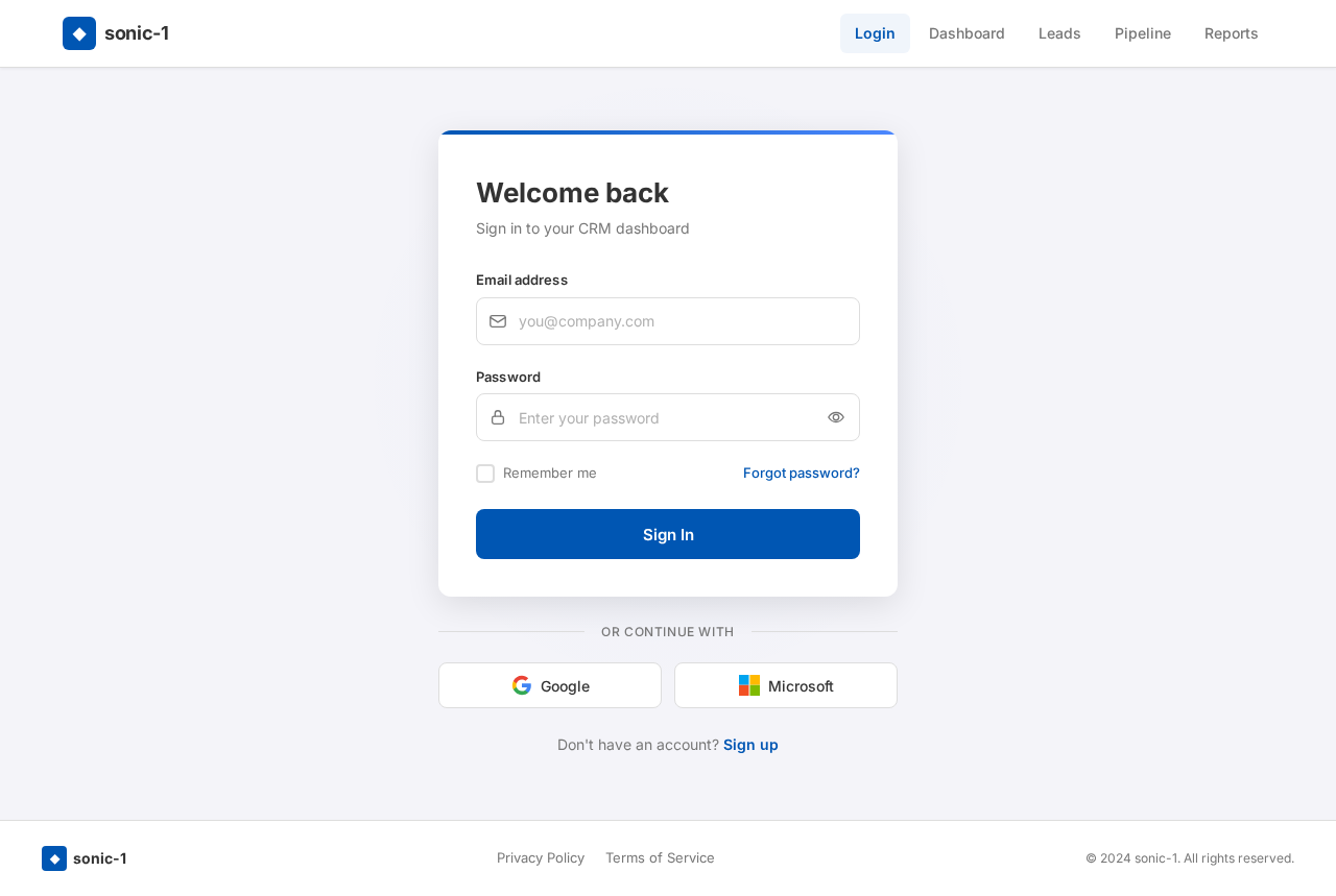 Login design preview