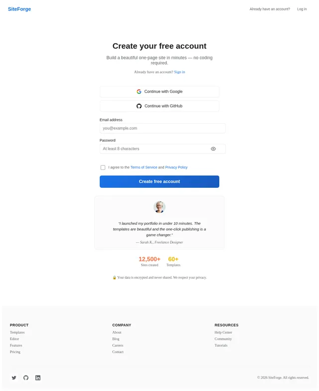 Signup
