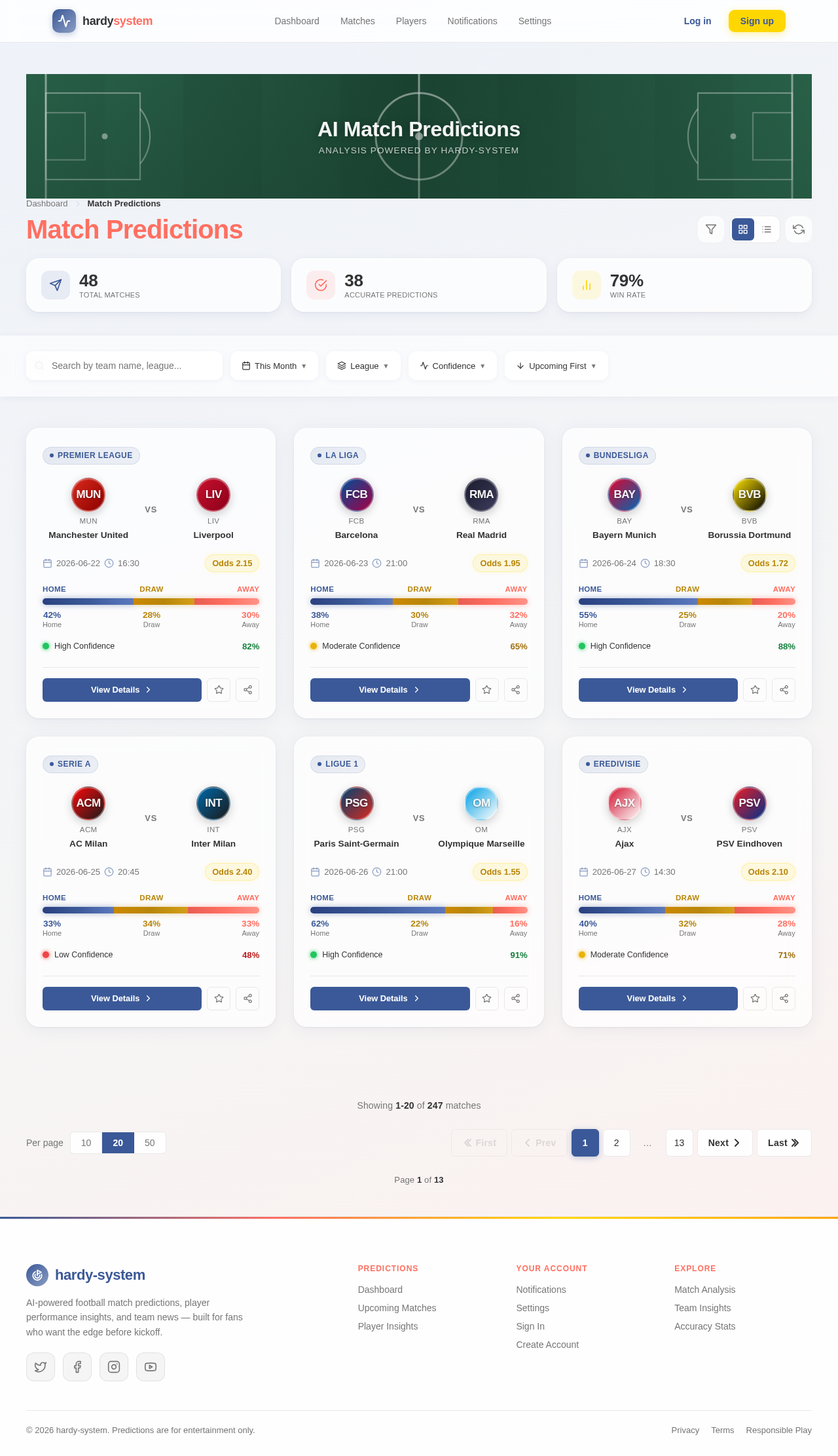 Matches design preview