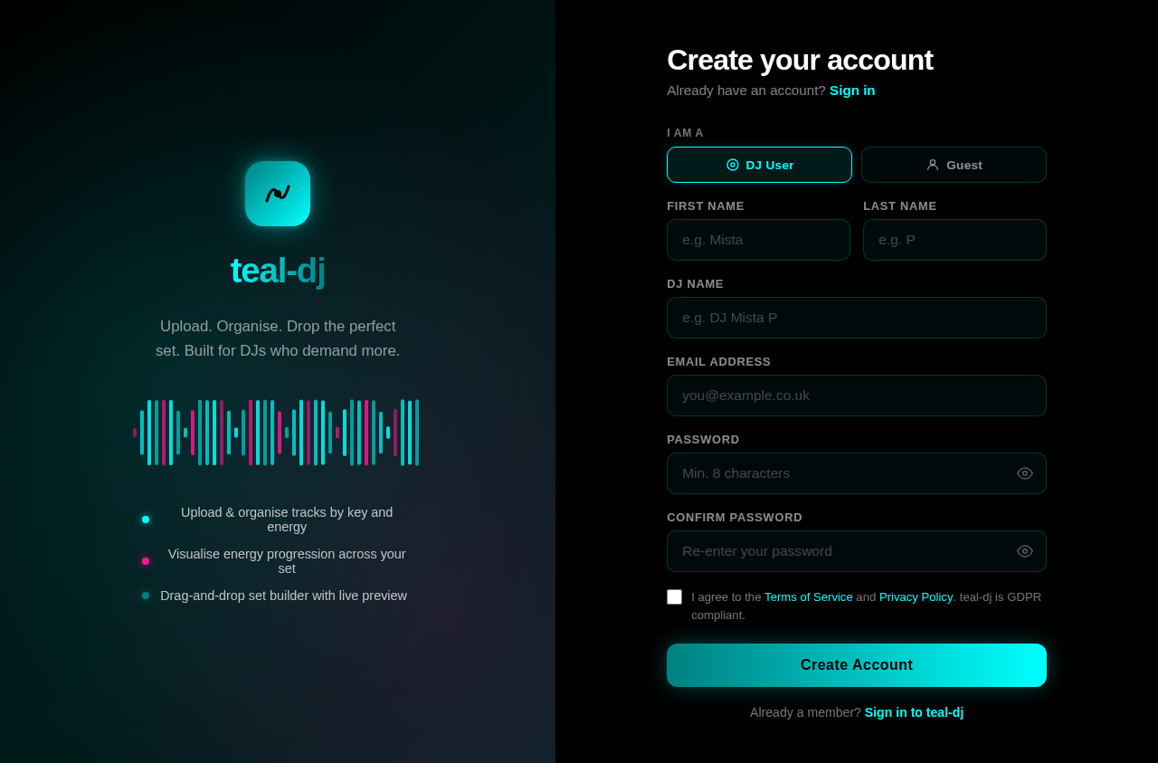 Signup design preview
