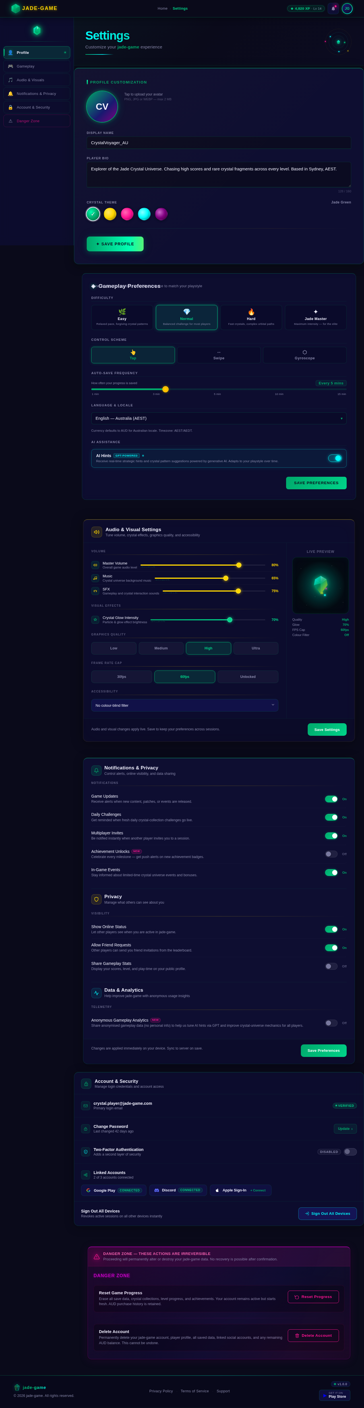 Settings design preview