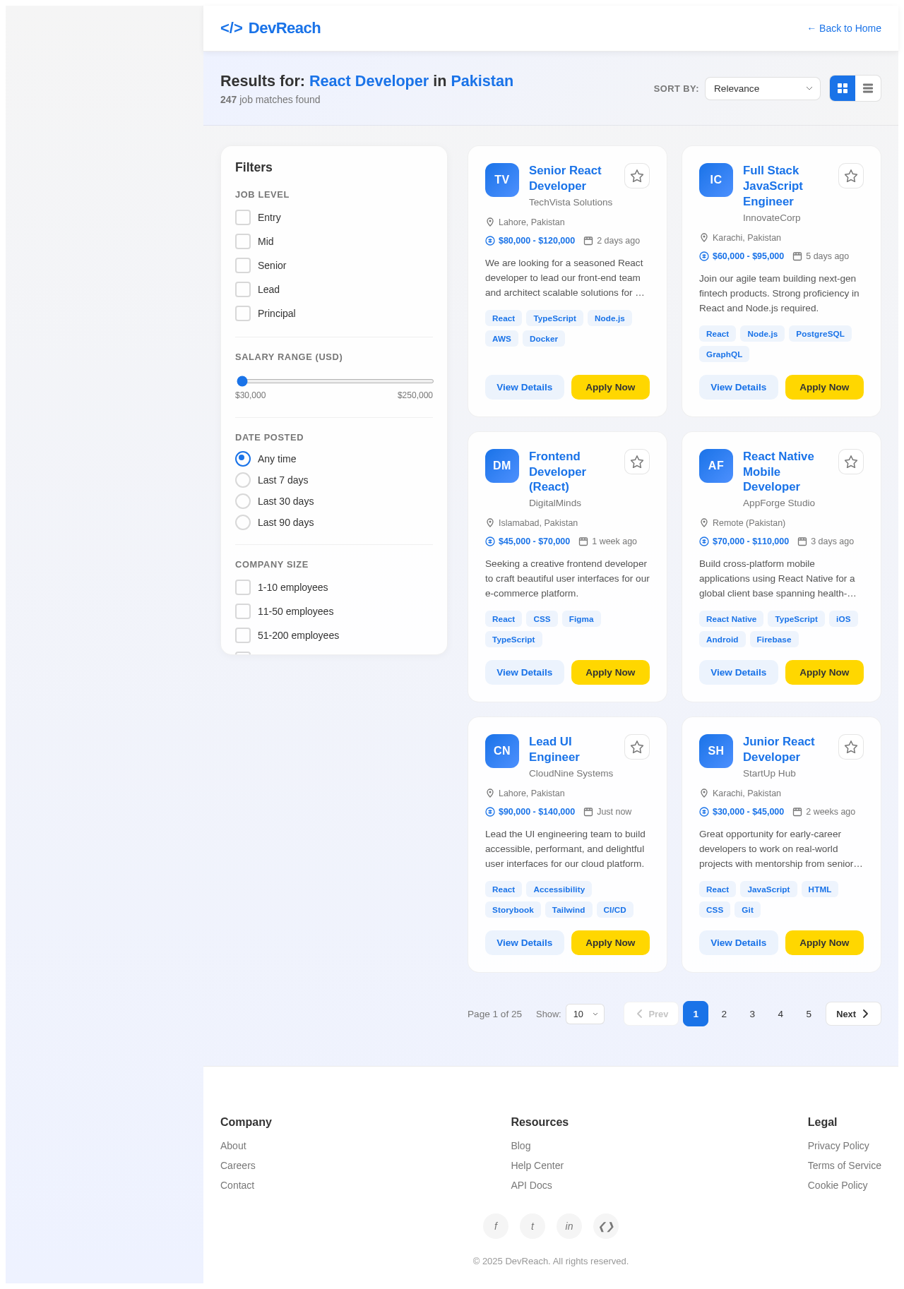 Results design preview
