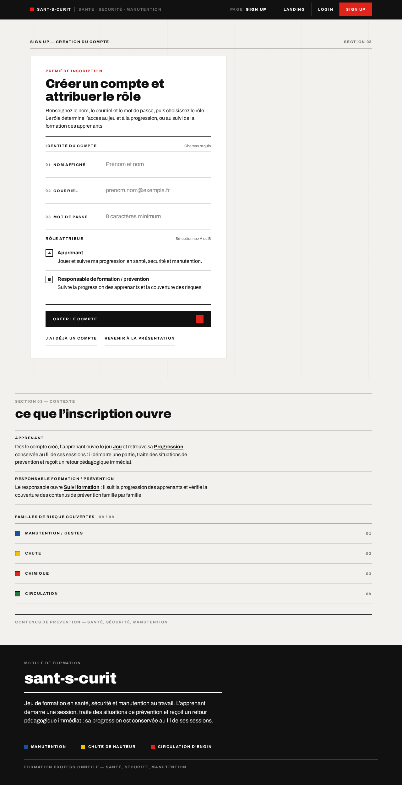 Sign Up design preview