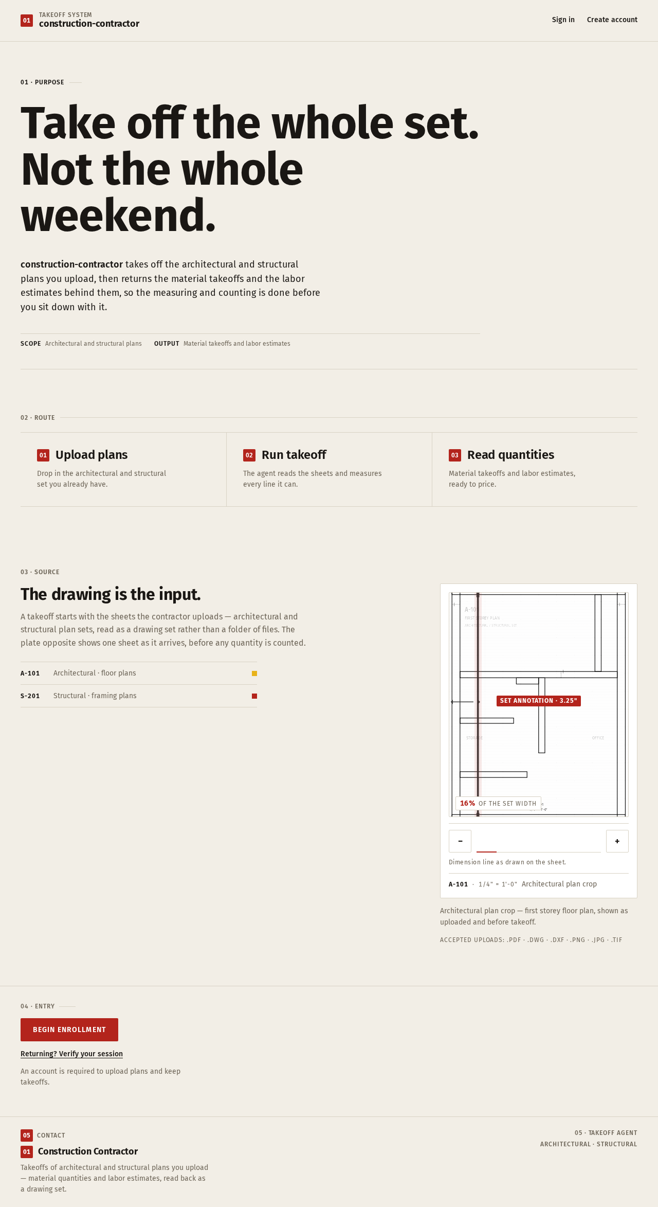 Landing design preview