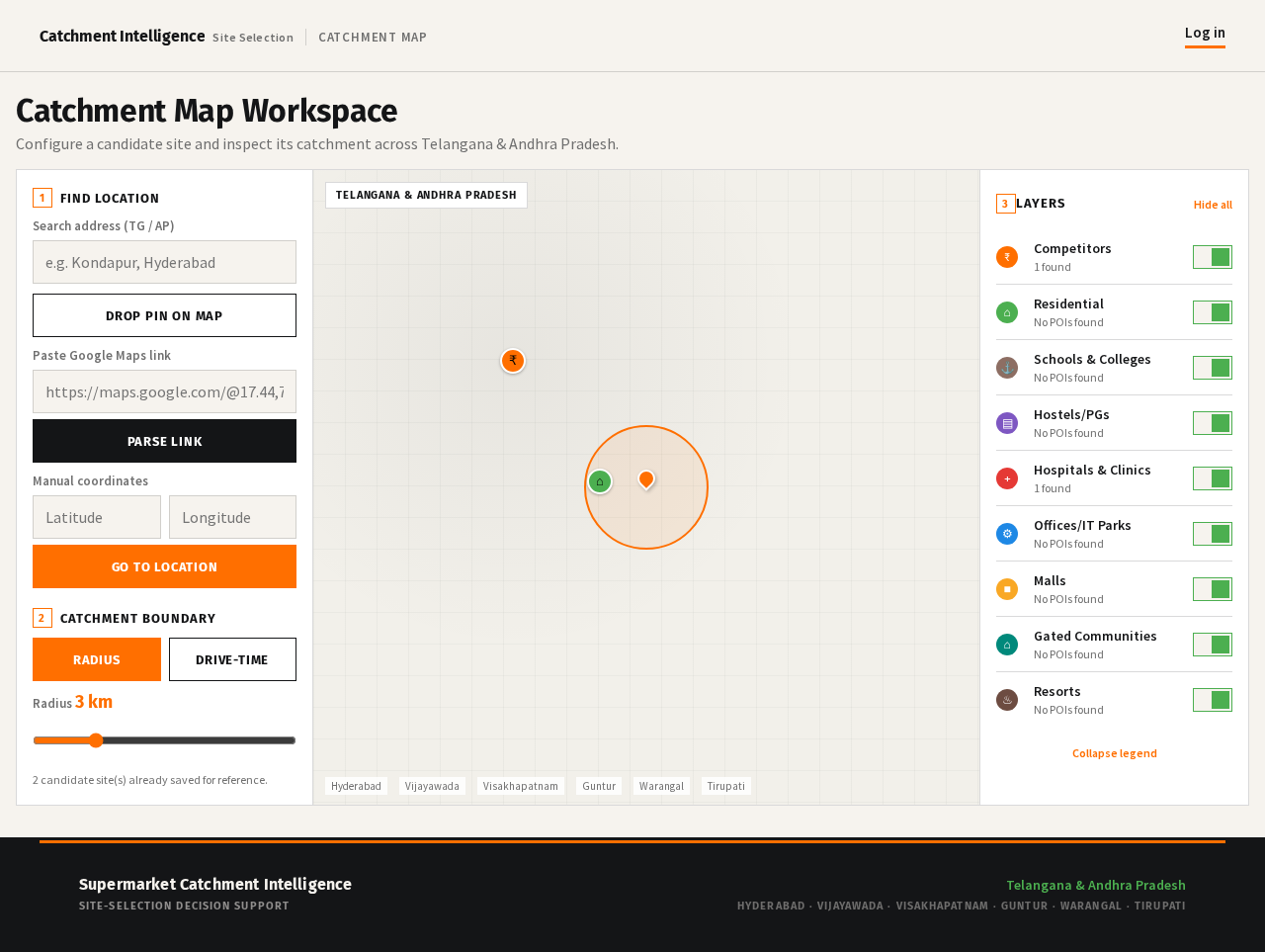 Catchment Map design preview
