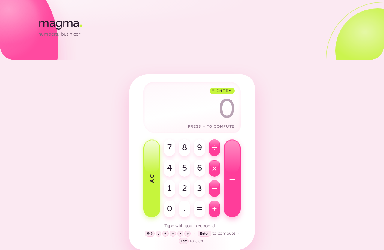 Calculator design preview