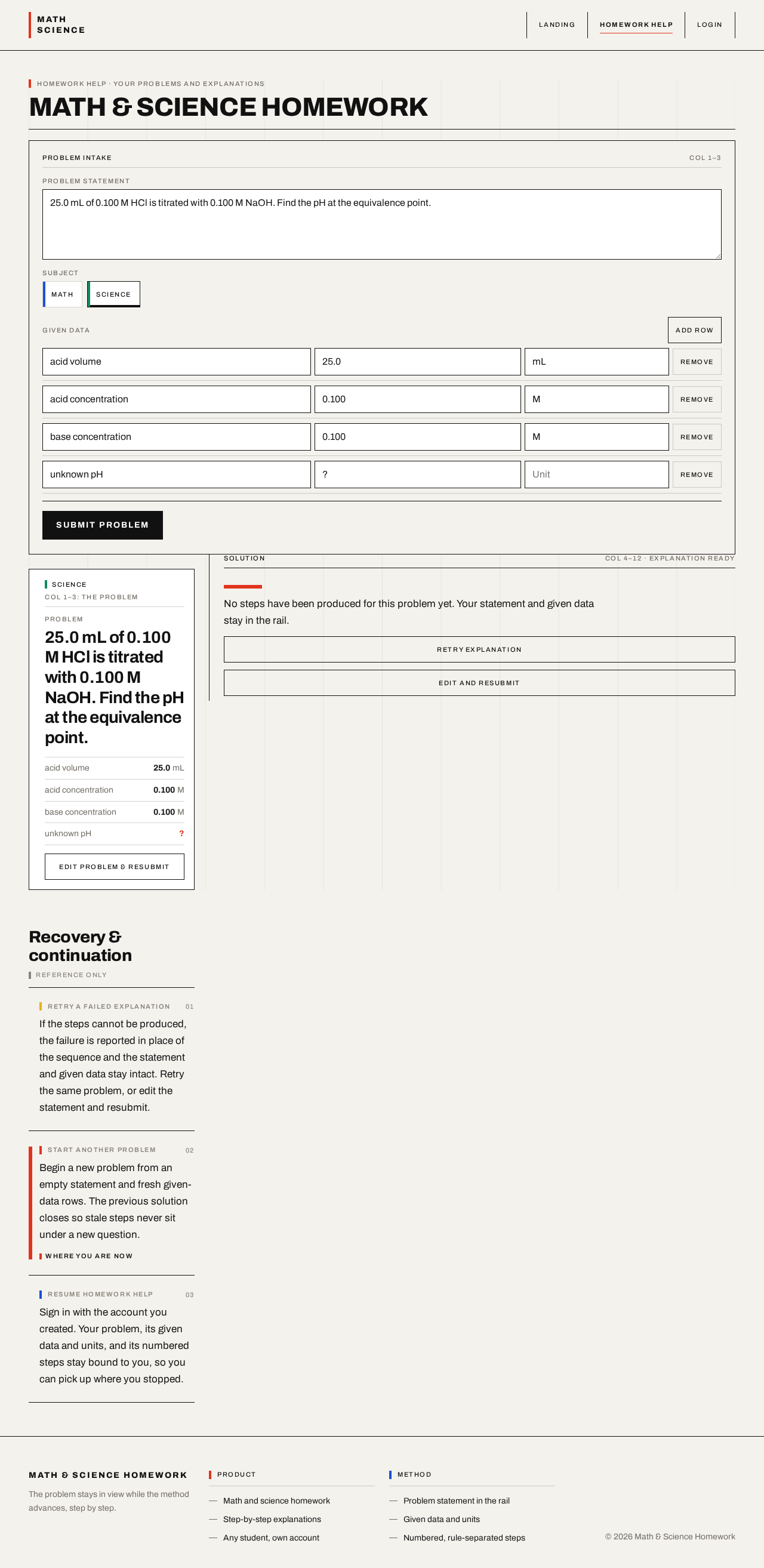 Homework Help design preview