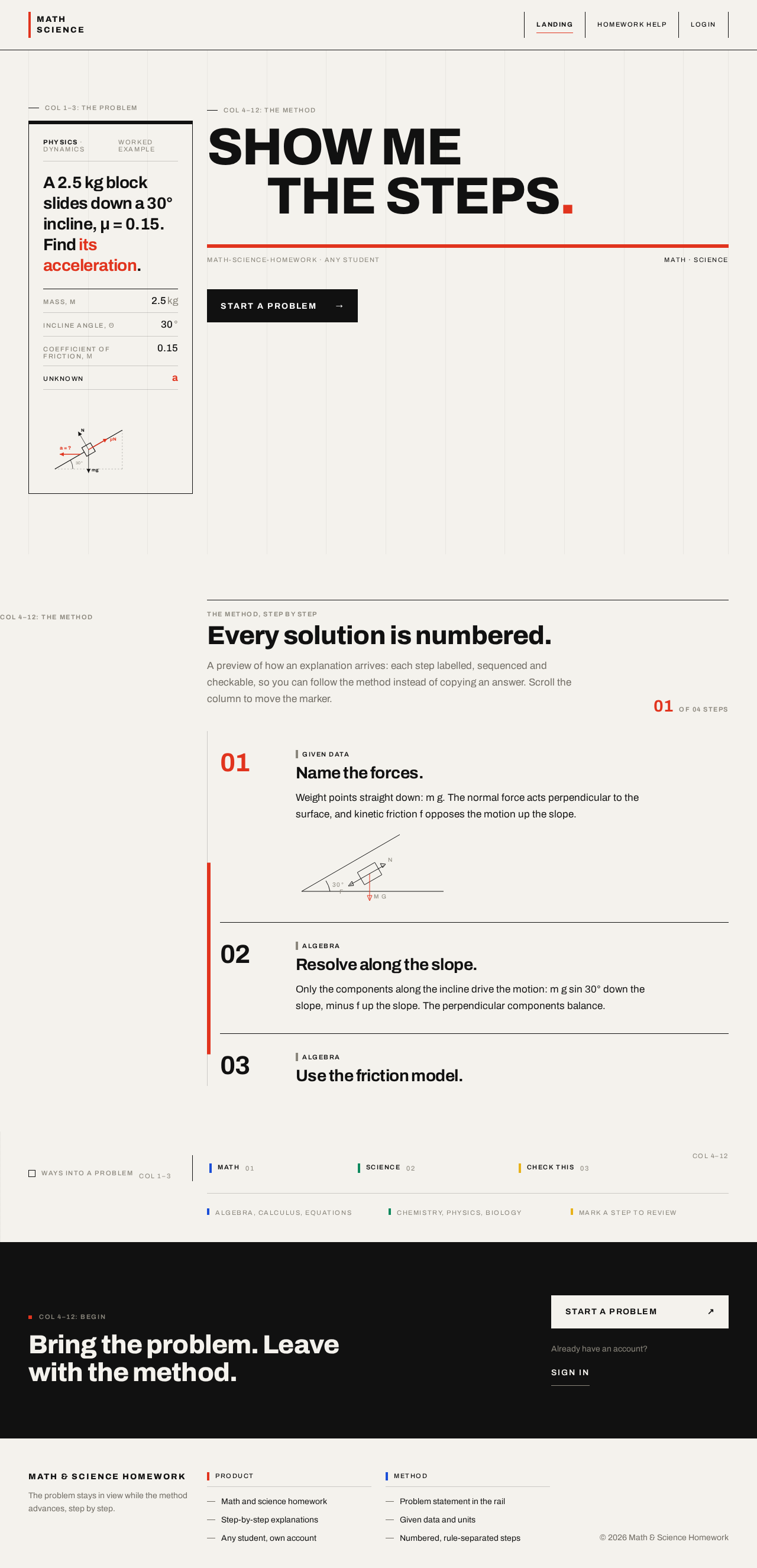 Landing design preview