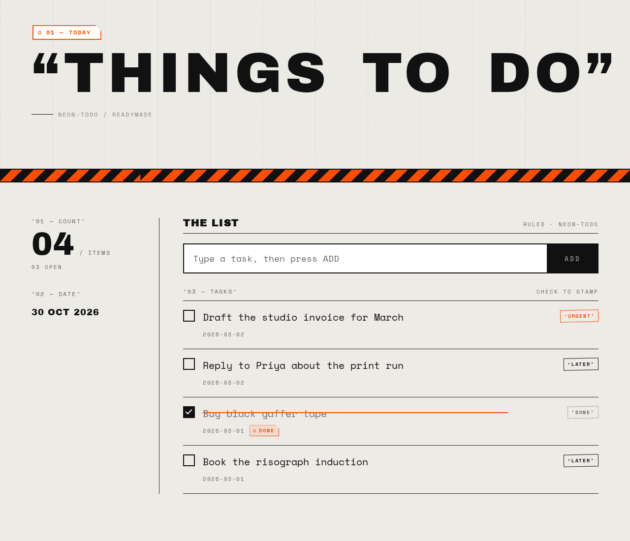 Todo design preview