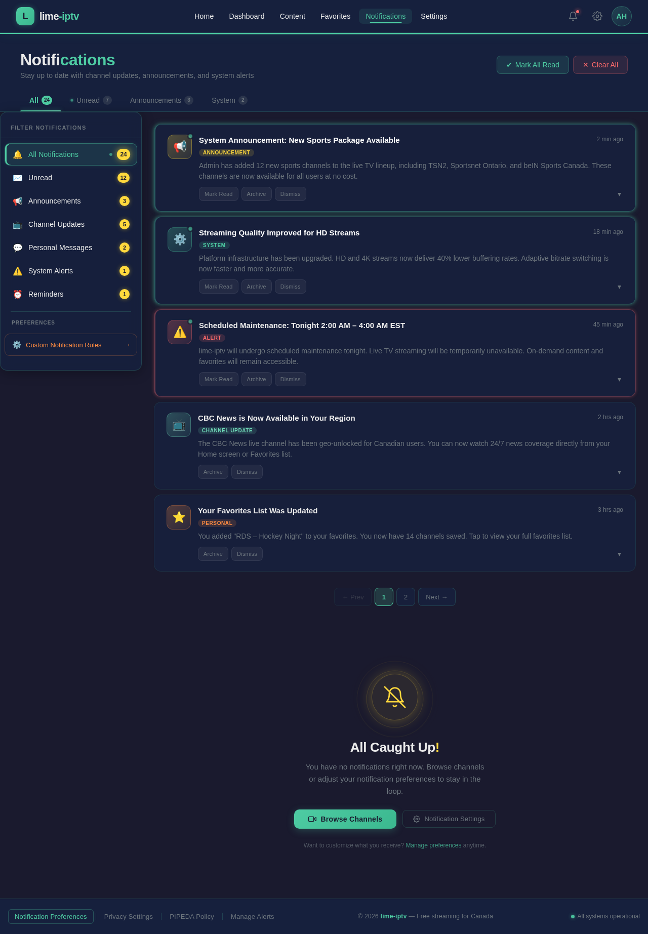 Notifications design preview