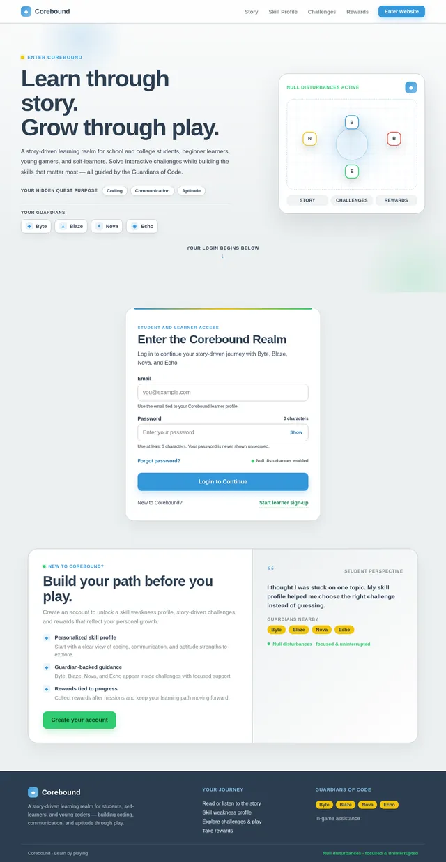 Login or enter the website