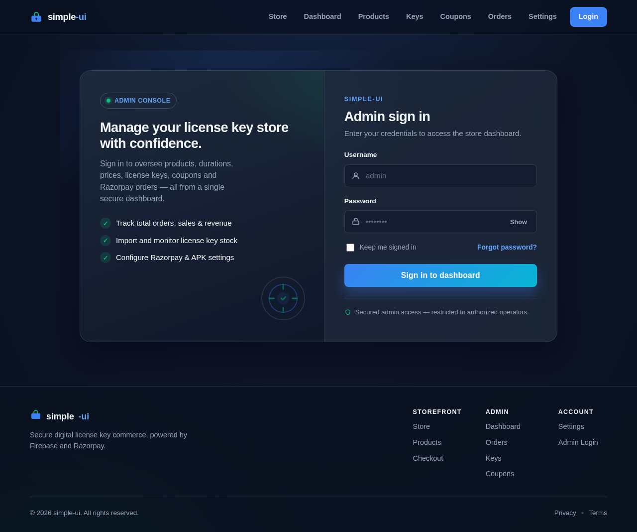Login design preview