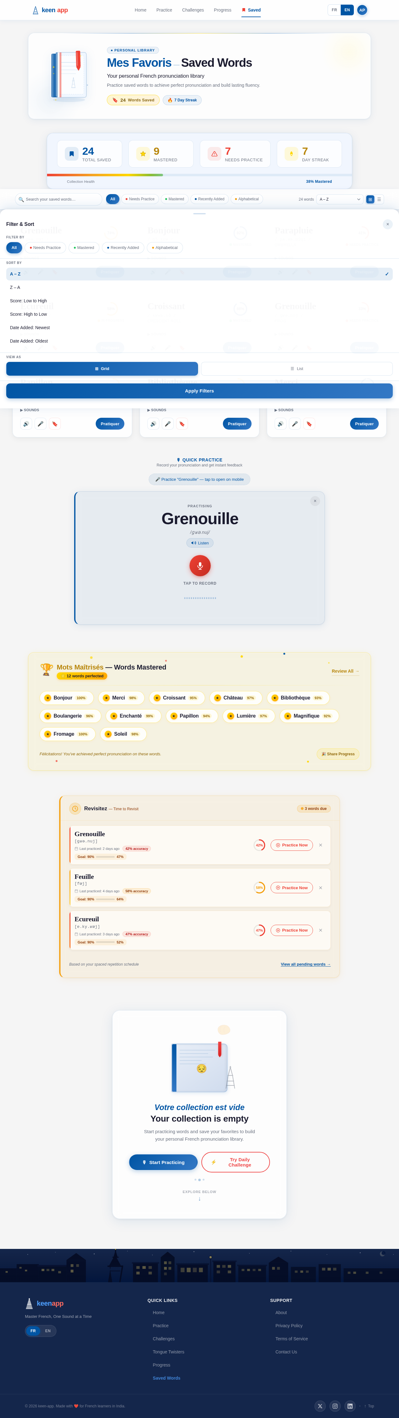 Saved Words design preview