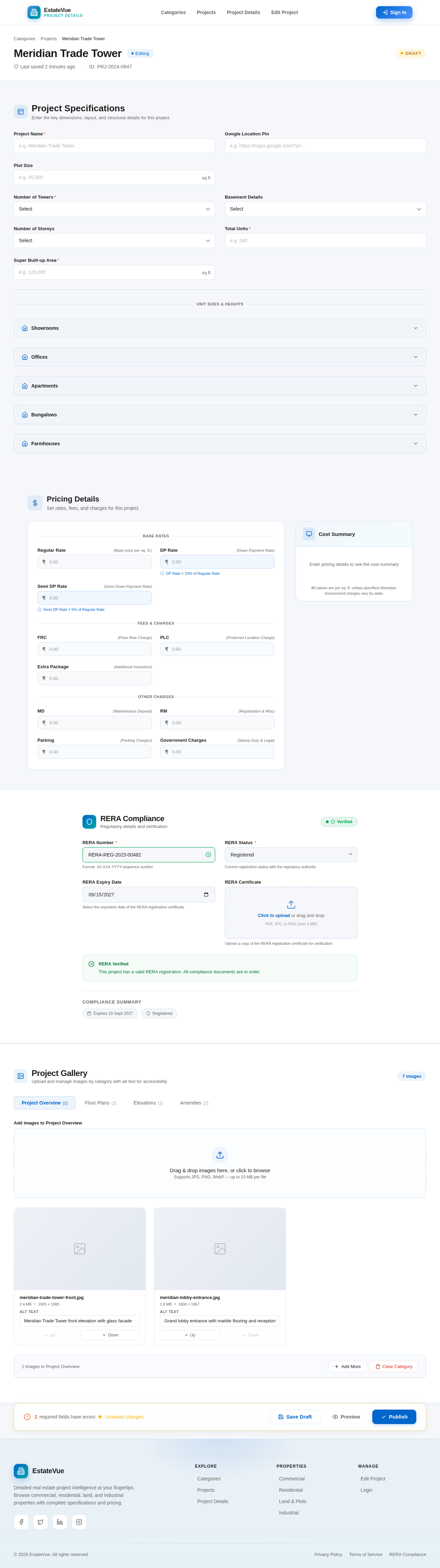Edit Project design preview