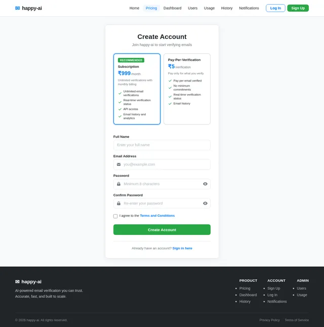 Signup