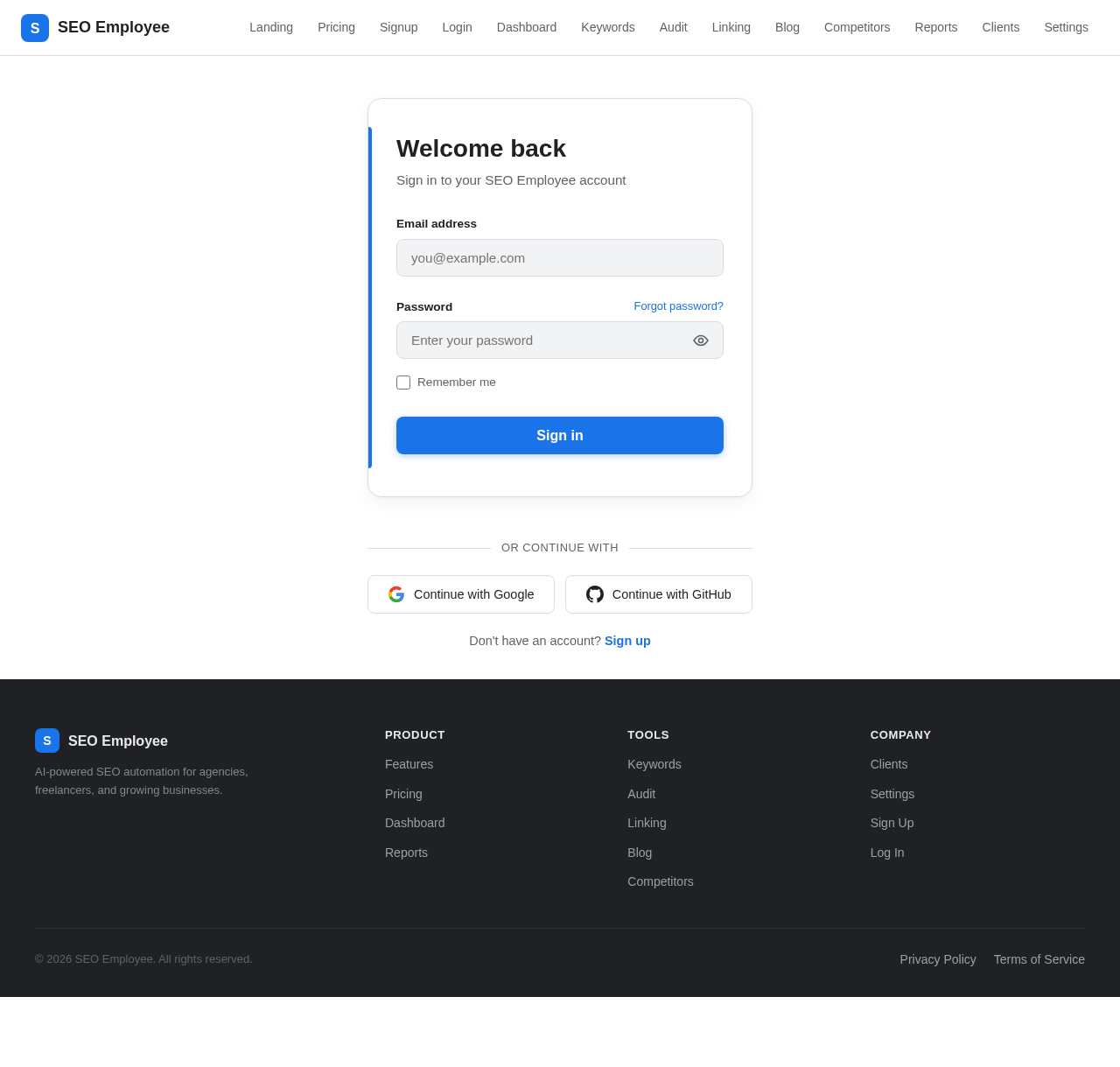 Login design preview