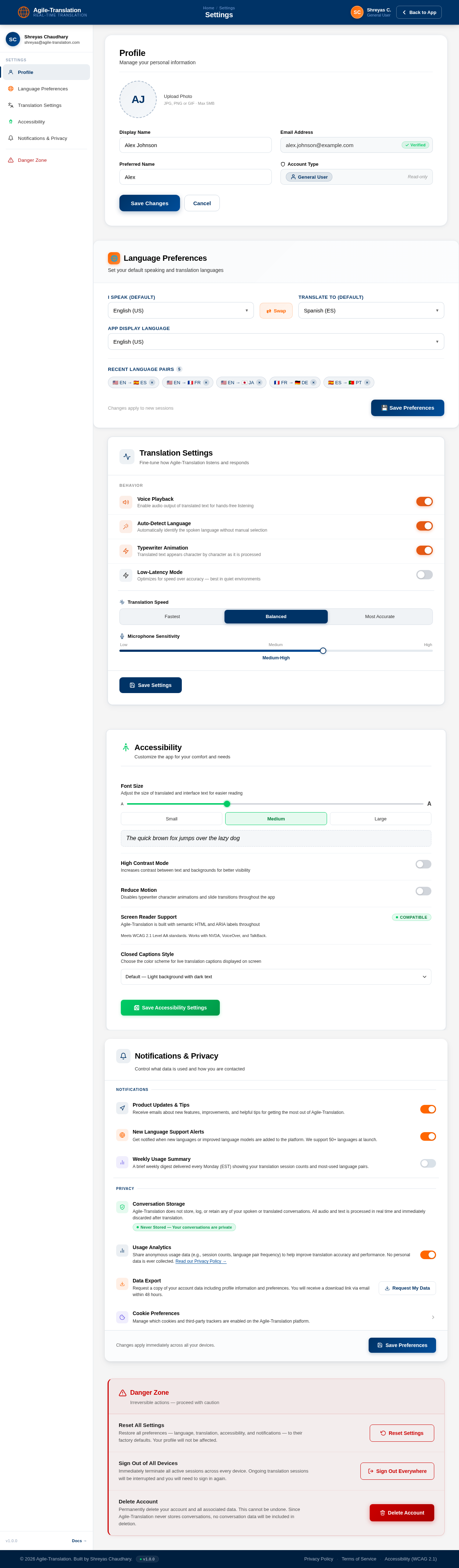 Settings design preview