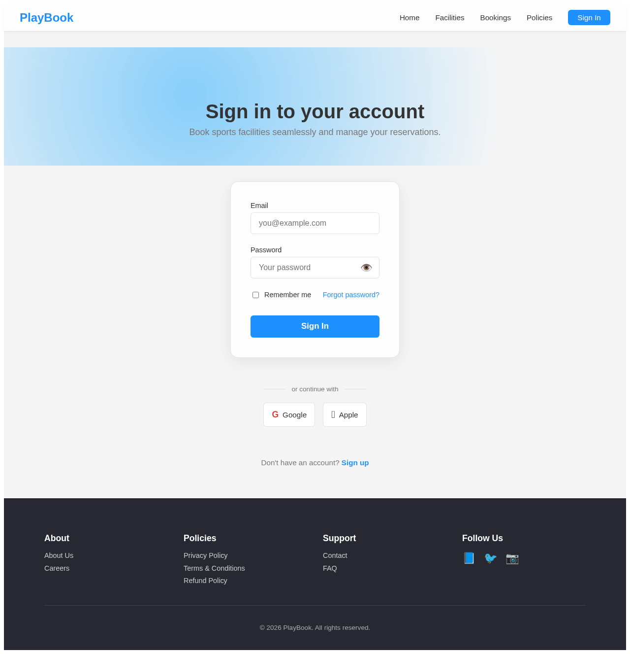 Login design preview