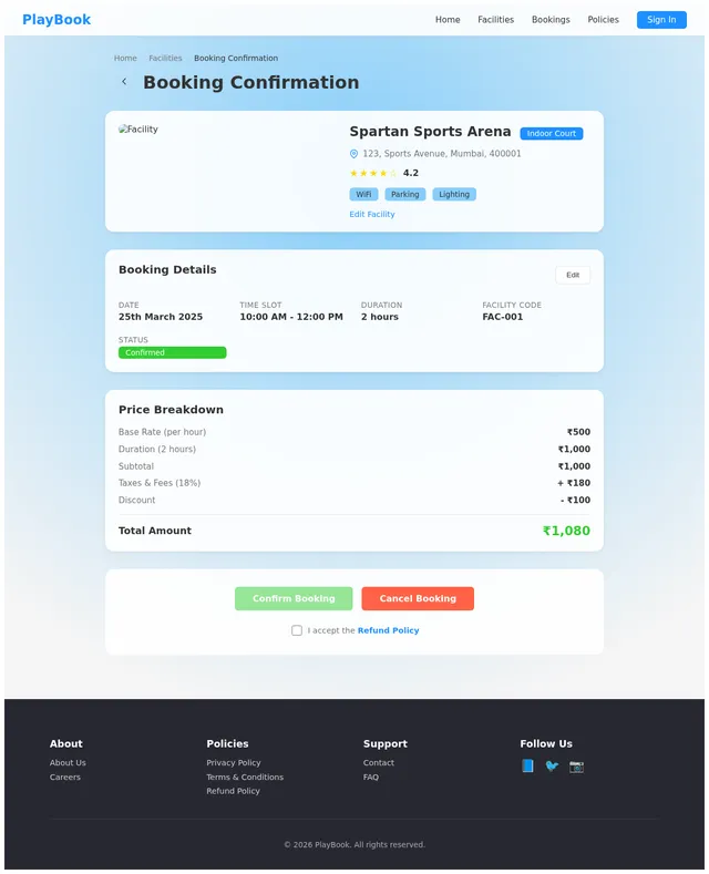 Booking