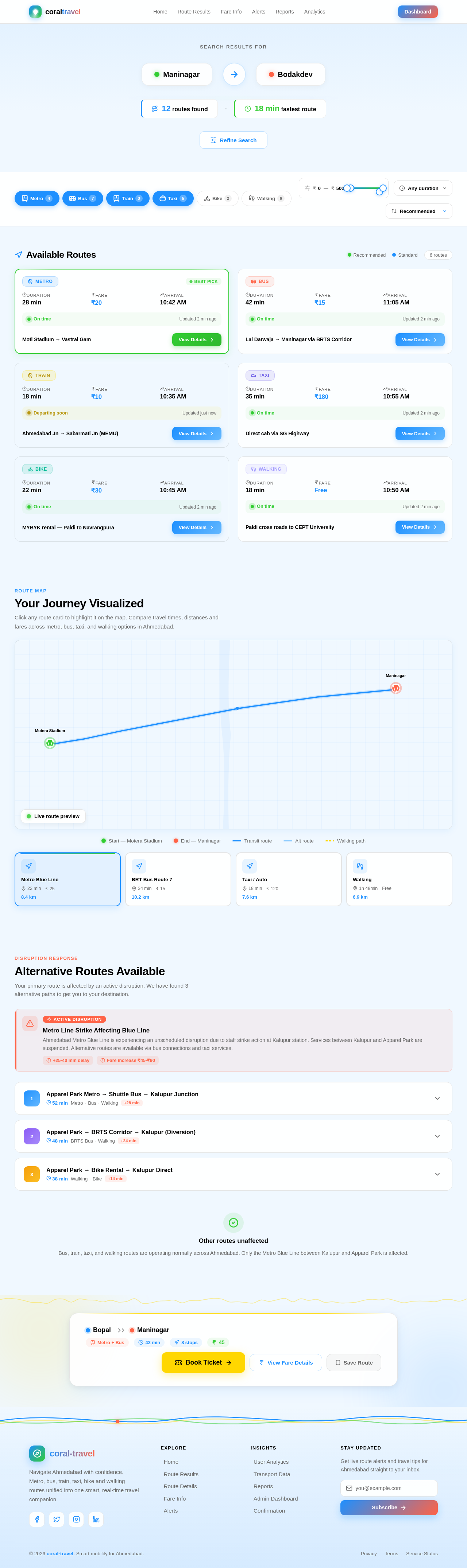 RouteResults design preview