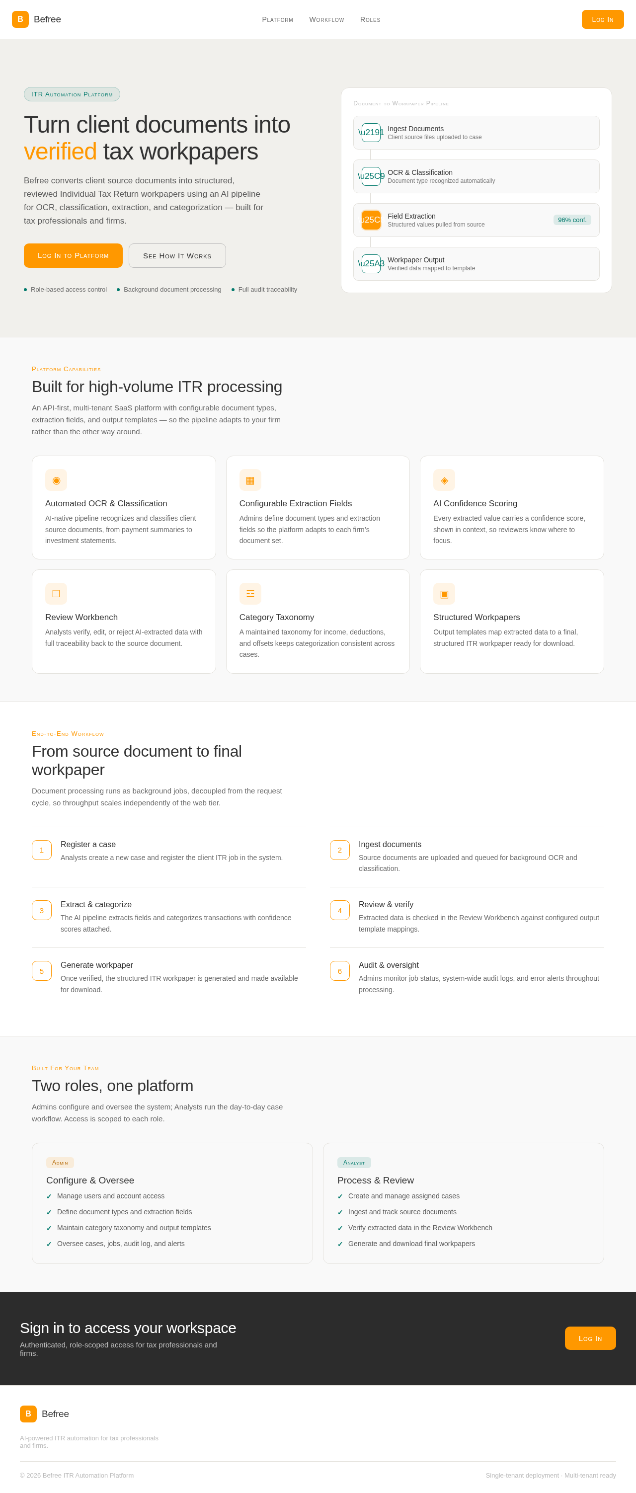 Landing design preview