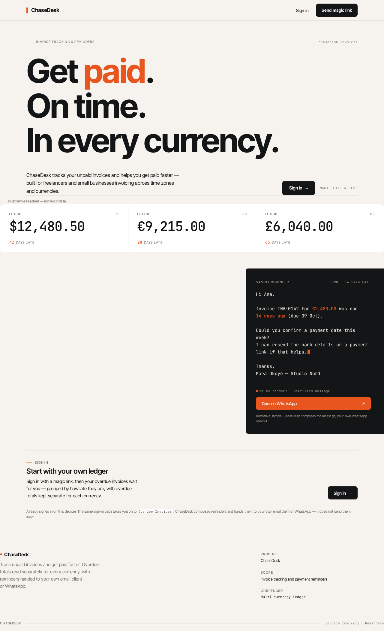 Landing design preview