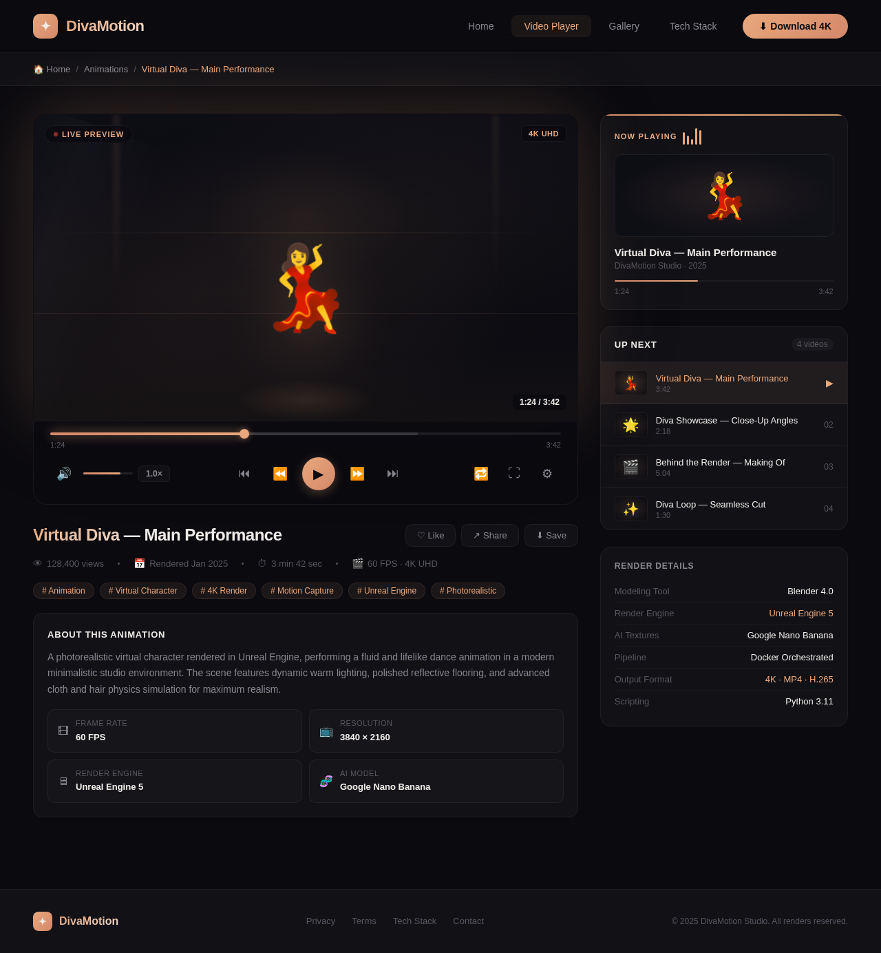 Video Player design preview