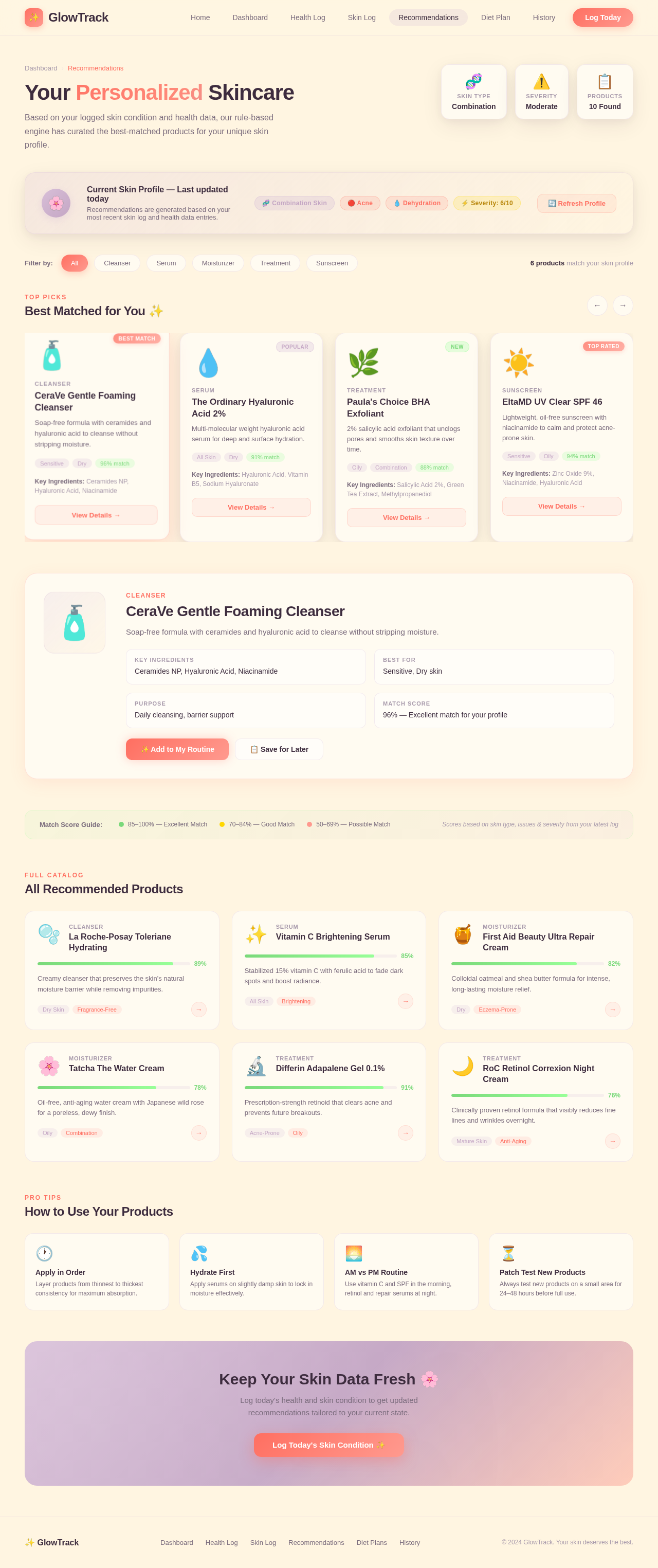 Recommendations design preview