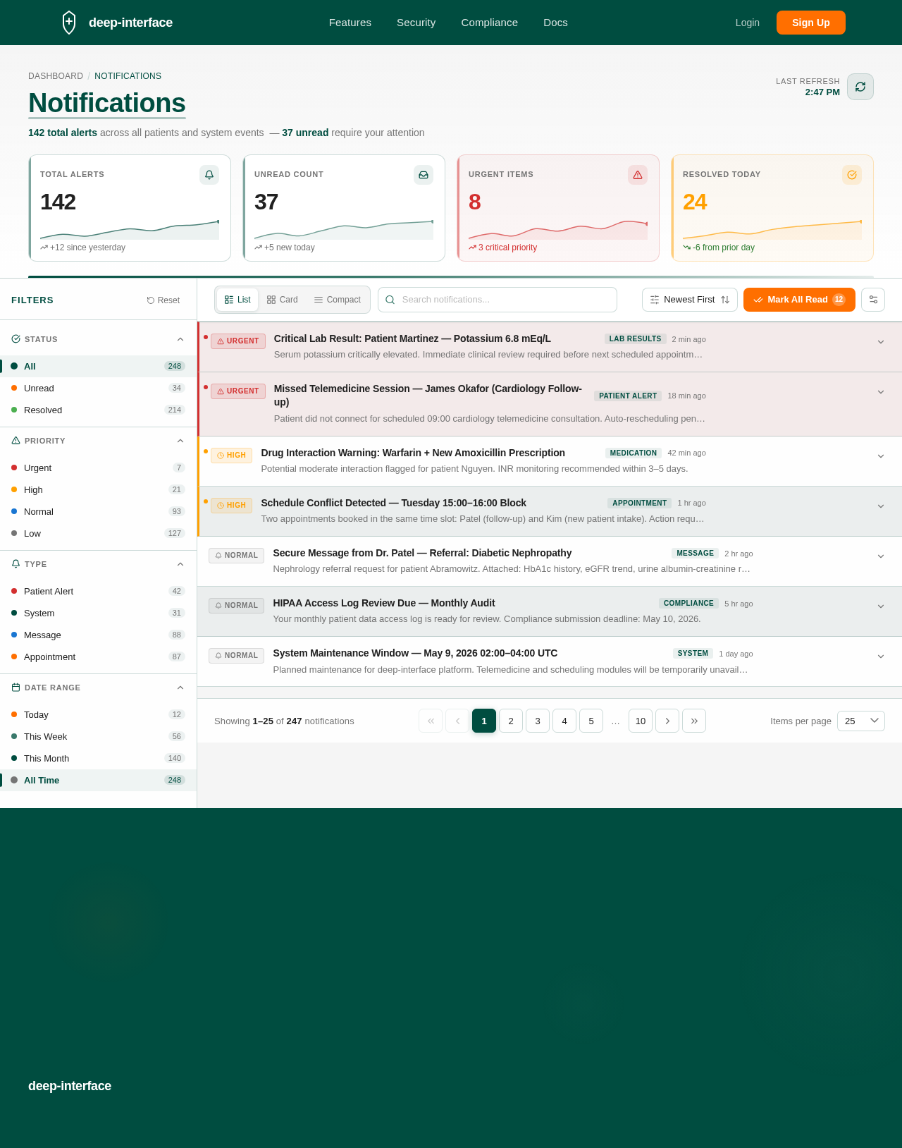 Notifications design preview