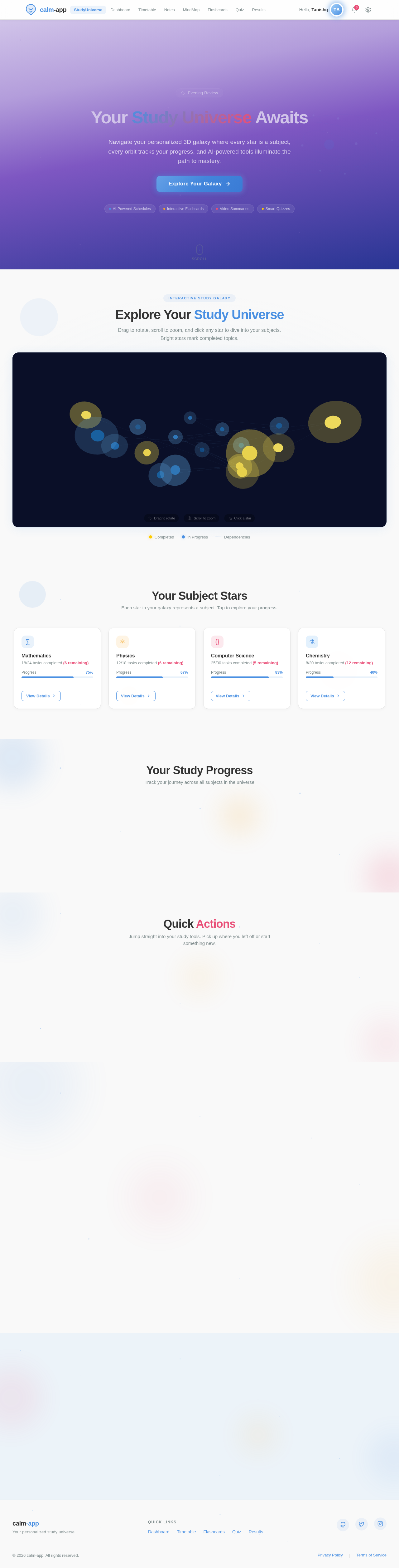 StudyUniverse design preview