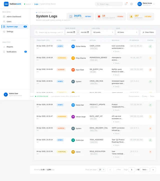 System Logs