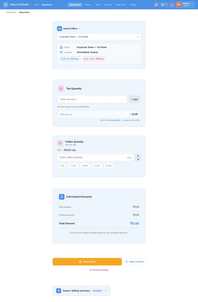 Daily Entry