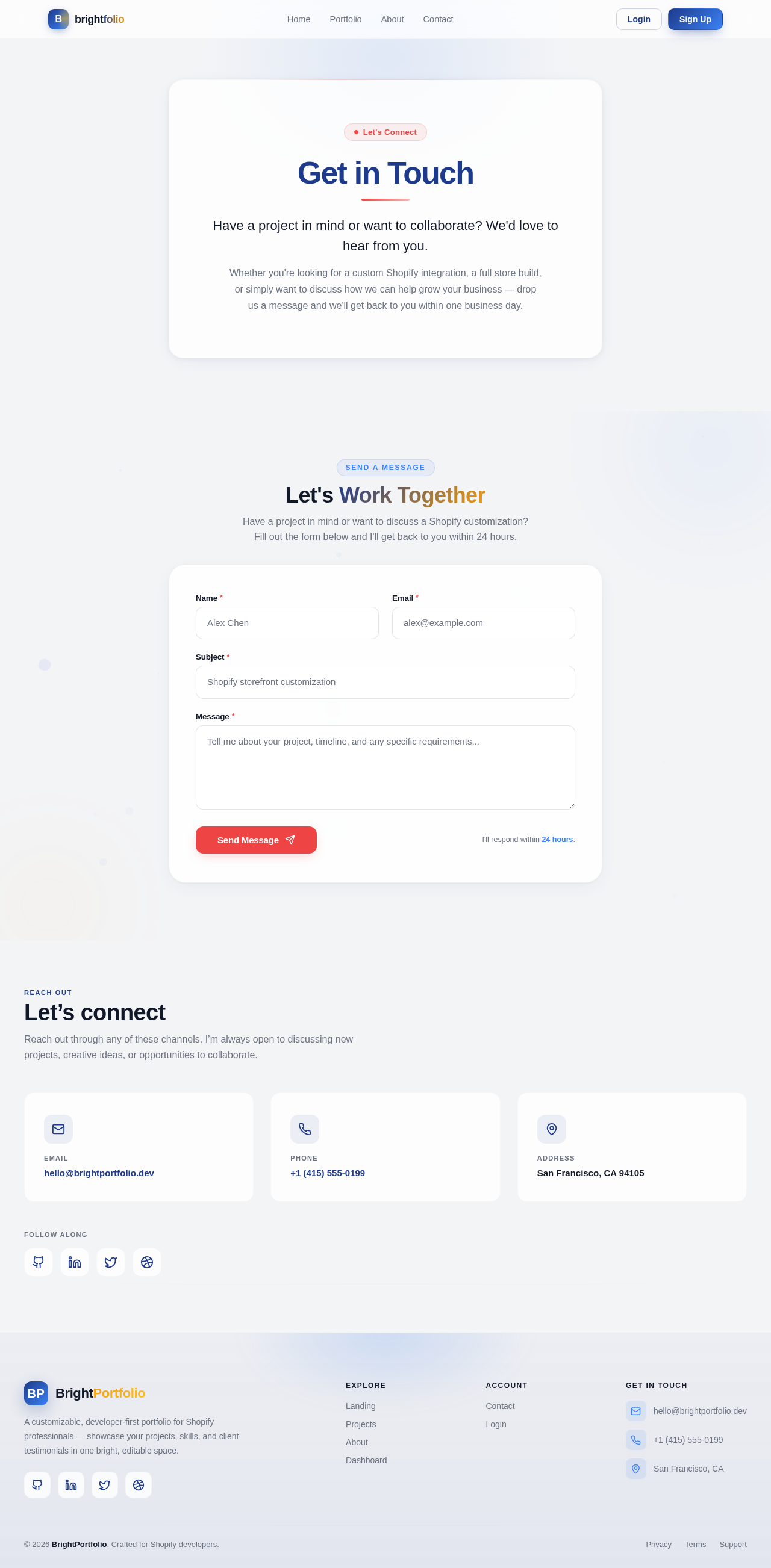 Contact design preview